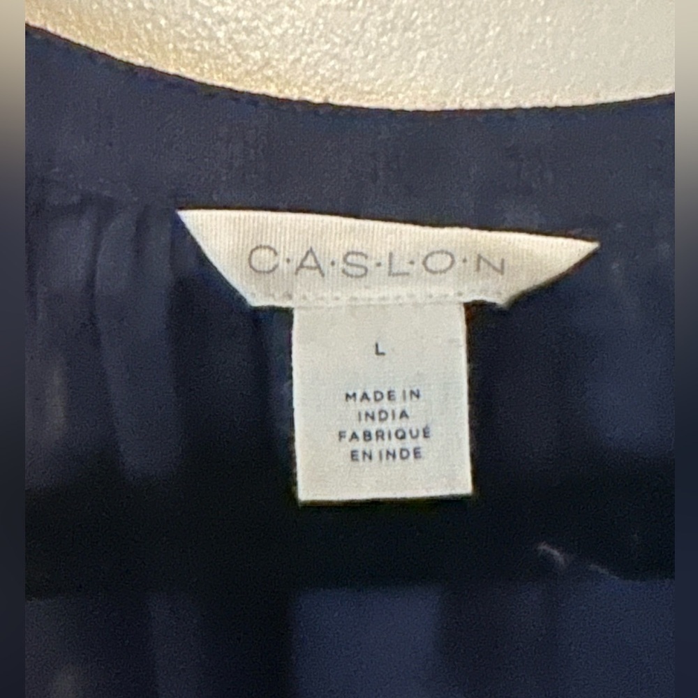 Caslon size L Tiered Swing Dress, Navy***NWT*** - Picture 5 of 5